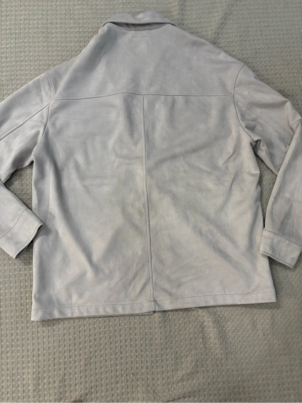 Zara Light Gray Men's Shirt Jacket with Chest Pockets